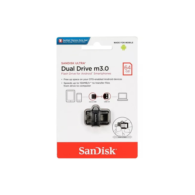 Pendrive/OTG Micro USB 64GB SanDisk