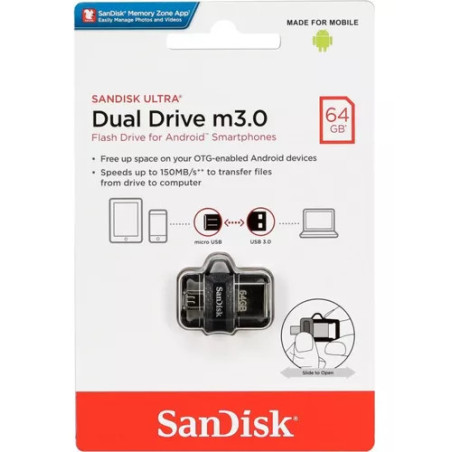 Pendrive/OTG Micro USB 64GB SanDisk